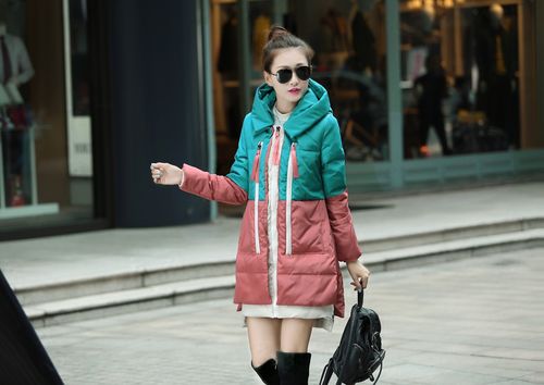 服裝鞋帽箱包,鐘表眼鏡 女裝 女式羽絨服 韓版軍工裝羽絨服拼色加厚連