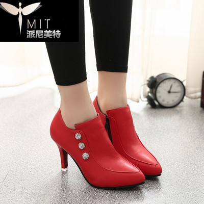 秋季女靴子靴子歐美英倫時尚百搭防滑女鞋子 派尼美特中筒靴型號【價格 圖片 品牌 報價】-蘇寧易購派尼美特服飾鞋帽專營店