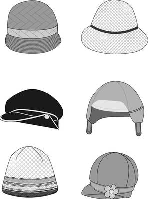 配飾女帽4-鞋帽配飾設計-服裝設計